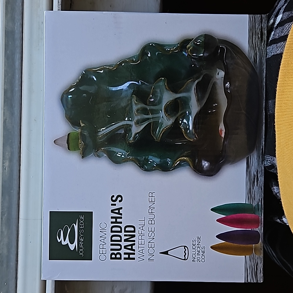 New Buddah Hands Waterfall Incense Burner